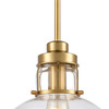 Elk Lighting Manhattan Boutique 1-Lght Mini Pendant in Brss w/Clear Glass 46575/1
